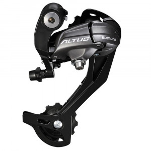 Переключатель задний Shimano Altus RD-M370-L SGS 9-ск., крепление на петух, черный 