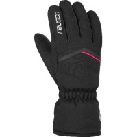 Перчатки горнолыжные Reusch Marisa black/white/pink glo