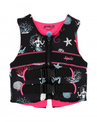 Спасательный жилет неопрен детский Jetpilot Cause Teen ISO 50N Neo Vest Girls Black/Pink 12-14 years (2020)