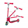 Самокат Globber Flow Foldable Junior Lights красный - Самокат Globber Flow Foldable Junior Lights красный