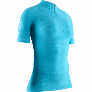 Футболка женская X-Bionic Effektor 4.0 Trail Running Shirt Half Zip SH SL Turquoise 