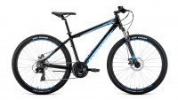 Велосипед Forward Apache 27.5 2.0 disc серый/голубой (2020)