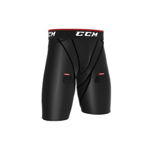 Термобелье шорты CCM Compr Shorts Jock Sr с ракушкой black 