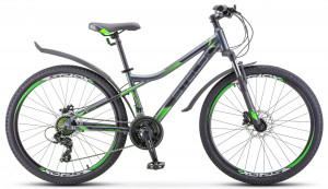 Велосипед Stels Navigator-610 D 26&quot; V010 антрацитовый/зеленый (2020) 