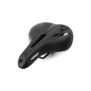Седло HORST 00-170050 комфорт 250x205мм с вентил. эластомер. (на блистере), черное 