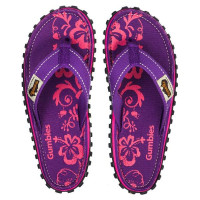 Шлепки женские Gumbies Flip-Flops PURPLE HIBISCUS (G/IS/PUHIB) (2020)