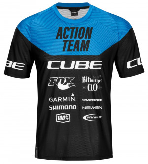 Джерси CUBE EDGE Round Neck X Actionteam к/рук, black´n´blue 