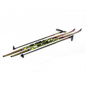 Комплект беговых лыж Sable NNN (STC) - 185 Step Innovation black/red/green 