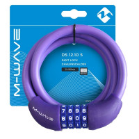 Замок M-Wave DS 12.10 S 5-231069 кодовый (4 разряда), силиконовый, фиолетовый