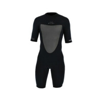 Гидрокостюм мужской короткий Jetpilot Flight 2x2 BZ SS Springsuit Flatlock black/black S25 (221280)