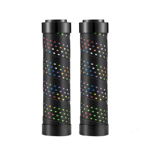 Грипсы ROCKBROS BTCR RB_BTCR-BKC в виде обмотки руля, перфорированные, с замками, черно-цветной/черный 