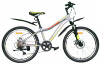 Велосипед Nameless 24 S4400D серый/желтый рама 13 (2022)