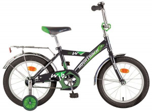 Велосипед Novatrack Twist 12&quot; черный-зеленый (2020) 