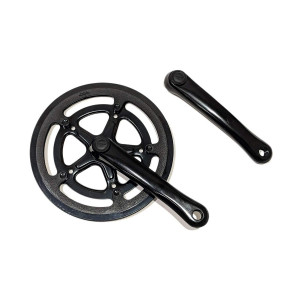 Система LASCO 6-192246 RCF2246DP пер. 1ск. SingleSpeed/дорожн. алюм. 3/32" звезда 46зубьев с двойн. пласт. защитой, шатуны 170мм черная 