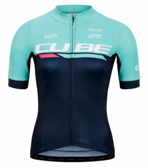 Джерси CUBE Teamline WS к/рук женская, blue´n´mint 