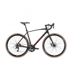 Велосипед Stark Peloton 700.3 D черный матовый/красный металлик рама: S/M (540 мм) (2025) 