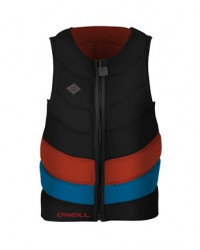 Спасательный жилет неопреновый мужской O'Neill GOORU TECH COMP VEST BLK/NEONRED/BRTBLU (CR2)