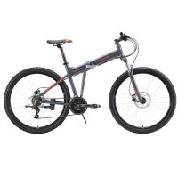 Велосипед Stark Cobra 27.2 HD серый/черный/оранжевый Рама: 18" (2023)