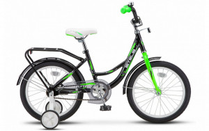 Велосипед Stels Flyte 14&quot; Z011 черный/салатовый (2021) 