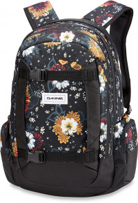 Рюкзак женский Dakine Women's Mission 25L winter daisy (цветочный принт на черном фоне)