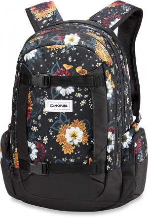 Женский рюкзак Dakine Women&#039;s Mission 25L Winter Daisy (цветочный принт на черном фоне) 