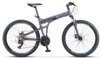 Велосипед Stels Pilot-970 MD 26" V021 серый/синий (2018)