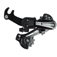 Переключатель задний Shimano Tourney, TY21-B, GS, 6ск., крепление на ось, черный