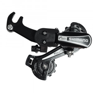 Переключатель задний Shimano Tourney, TY21-B, GS, 6ск., крепление на ось, черный 