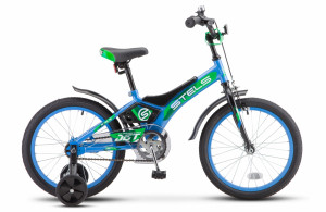Велосипед Stels Jet 18 Z010 голубой/зеленый (2021) 