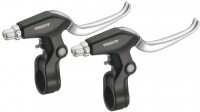 Ручки тормозные Alhonga HJ-3022ADV для V-brake, чёрный/серебро, для МТВ/подростк. (цена за 1 пару)
