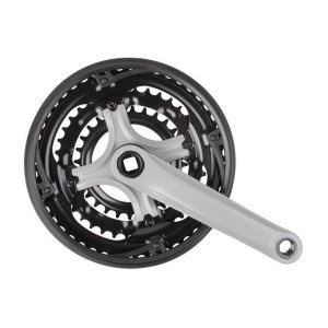 Система Messingschlager 5-351247 пер. 7-8скор. сталь 28/38/48зуб с защ. шатуны с пласт. покр. 170мм черно-серебистая 