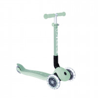 Трехколесный самокат Globber Junior Foldable Lights EcoLogic фисташковый