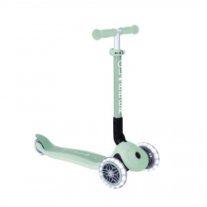 Трехколесный самокат Globber Junior Foldable Lights EcoLogic фисташковый 