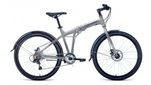 Велосипед Forward Tracer 26 2.0 disc серый/синий (2021) 