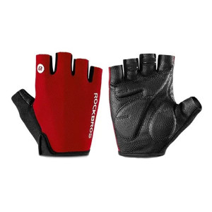 Велоперчатки ROCKBROS S106 RB_S106R-L, короткие пальцы, красные 