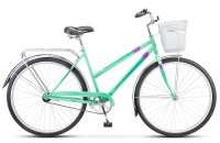 Велосипед Stels Navigator-300 Lady 28" Z010 мятный (с корзиной) (2022)