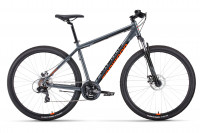 Велосипед Forward Apache 29 2.0 D Classic серый матовый/оранжевый рама 21" (2022)