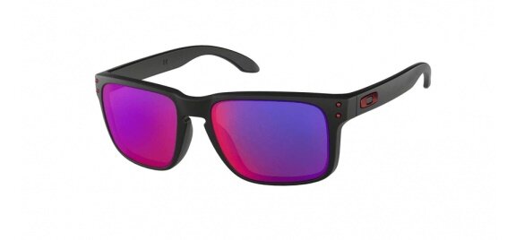 Holbrook matte shop black red iridium
