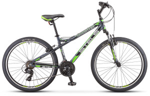 Велосипед Stels Navigator-610 V 26&quot; K010 темно-серый/зеленый (2019) 