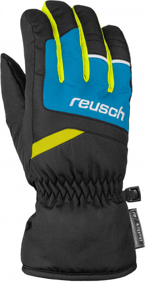 Перчатки горнолыжные Reusch Bennet R-Tex Xt Junior Black/Brilliant Blue/Safety Yellow 