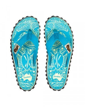 Шлепки женские Gumbies Flip-Flops TURQUOISE SIGNATURE (G/IS/TPAT) (2020) 