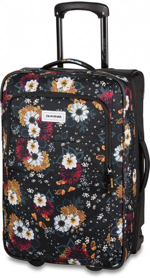 Дорожная сумка Dakine Carry On Roller 42L Winter Daisy (цветочный принт на черном фоне) 