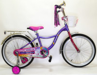 Велосипед NOVATRACK LITTLE GIRLZZ 20", фиолетовый (демо-товар в хорошем состоянии)