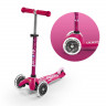 Самокат Micro Mini Deluxe LED Розовый светящиеся колеса - Самокат Micro Mini Deluxe LED Розовый светящиеся колеса