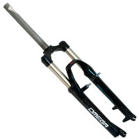RST Вилка аморт. OMEGA T, для XC/ATB, 26"; пружина, шток 1-1/8"; сталь/сплав магния; ход 100мм; тормоза: D/V; регулировки P (easy preload): дропауты 9мм; вес 2,11кг; черная