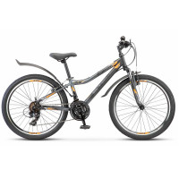 Велосипед Stels Navigator-410 V 24" V010 (M) антрацитовый/черный рама: 12" (2025)
