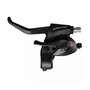 Перекл-ль SHIMANO TOURNEY ESTTX800LBL 2-4130 шифтер+торм. ручка (2пальца) 3скор. левый TX800, тр.1800мм инд. уп. черный 
