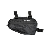 Подсумок HORST 00-555005 подрамный, малый "S" треугольный 23,5х13,5х5см, 3 липучки, водоотталк., молния влагозащит, с сетчатым внеш. карманом, черный