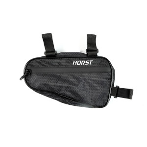 Подсумок HORST 00-555005 подрамный, малый &quot;S&quot; треугольный 23,5х13,5х5см, 3 липучки, водоотталк., молния влагозащит, с сетчатым внеш. карманом, черный 
