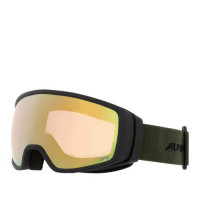 Очки горнолыжные Alpina Double Jack Qv Black-Olive Matt/Qv Gold S2 (2024)